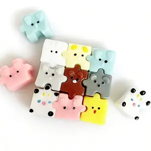 9-Piece Puzzle Fidget Toy Set, Cute Animal Interlocking Squishy Toys for Stress Relief and Anxiety, Soft Collectible Sensory Fidgets for Kids & Adults