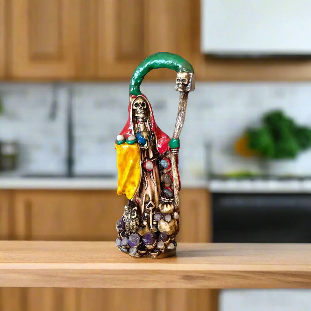 Grim Reaper Statue | Handmade Mexican Aztec Sculpture