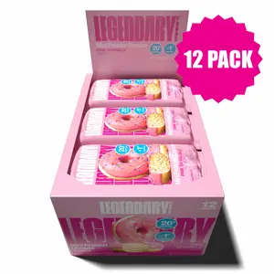 Legendary Foods Pink Sprinkle Protein Donuts - 20g Protein, 5g Net Carbs, 0g Sugar, Gluten-Free, Keto-Friendly, 12 Pack Legendary Foods Pink Sprinkle Protein Donuts - 20g Protein, 5g Net Carbs, 0g Sugar, Gluten-Free, Keto-Friendly, 12 Pack