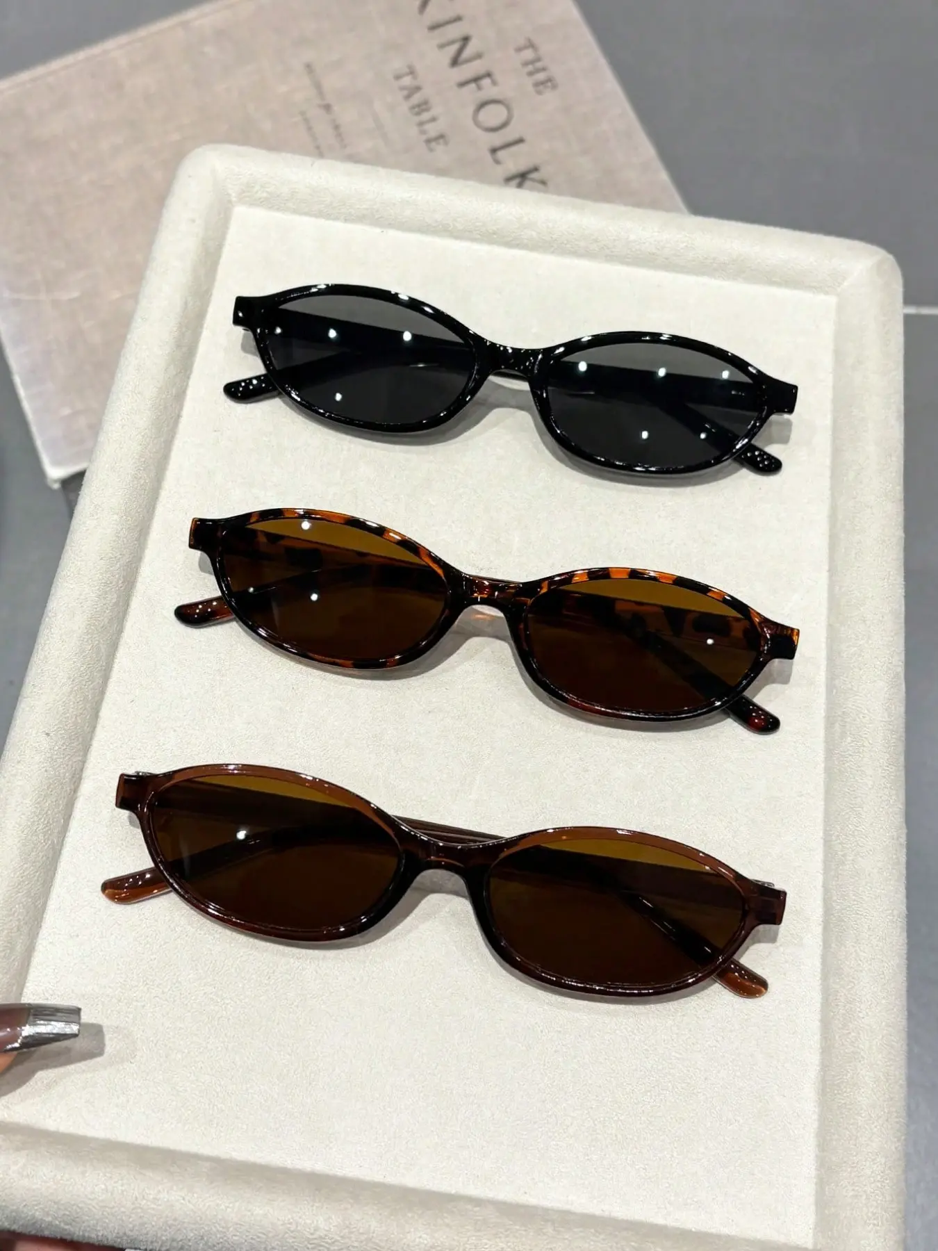 Women's Oval Small Frame Glasses Set, Leopard Print Cold Tea Frames, Fashion Eyewear for Outdoors, Casual Style, All Seasons, Trendy Shades, Trendy Sunglasses