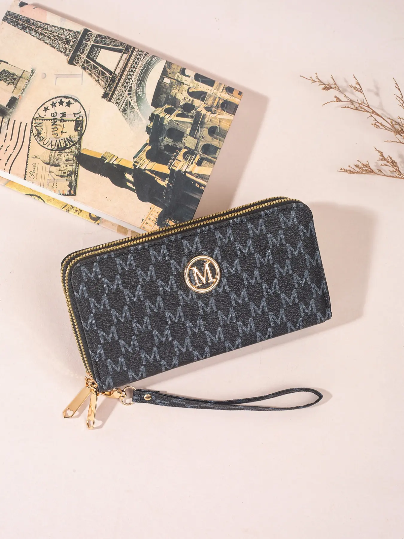 Fashionable Printed Dual-Layer Zero Wallet, Vintage Casual Trendy, Elegant Purse, Multi-Card Handbag for Daily Use, Perfect Gift for Holidays, Zipper Wristlet Purse, Vintage Chic Purse, Money Bag Purse, Elegant Stylish Purse