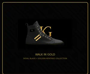 KGOLD Royal Black High-Top Sneaker | Golden Heritage Collection | Limited Edition – 20 Pairs, Footwear, Trainer