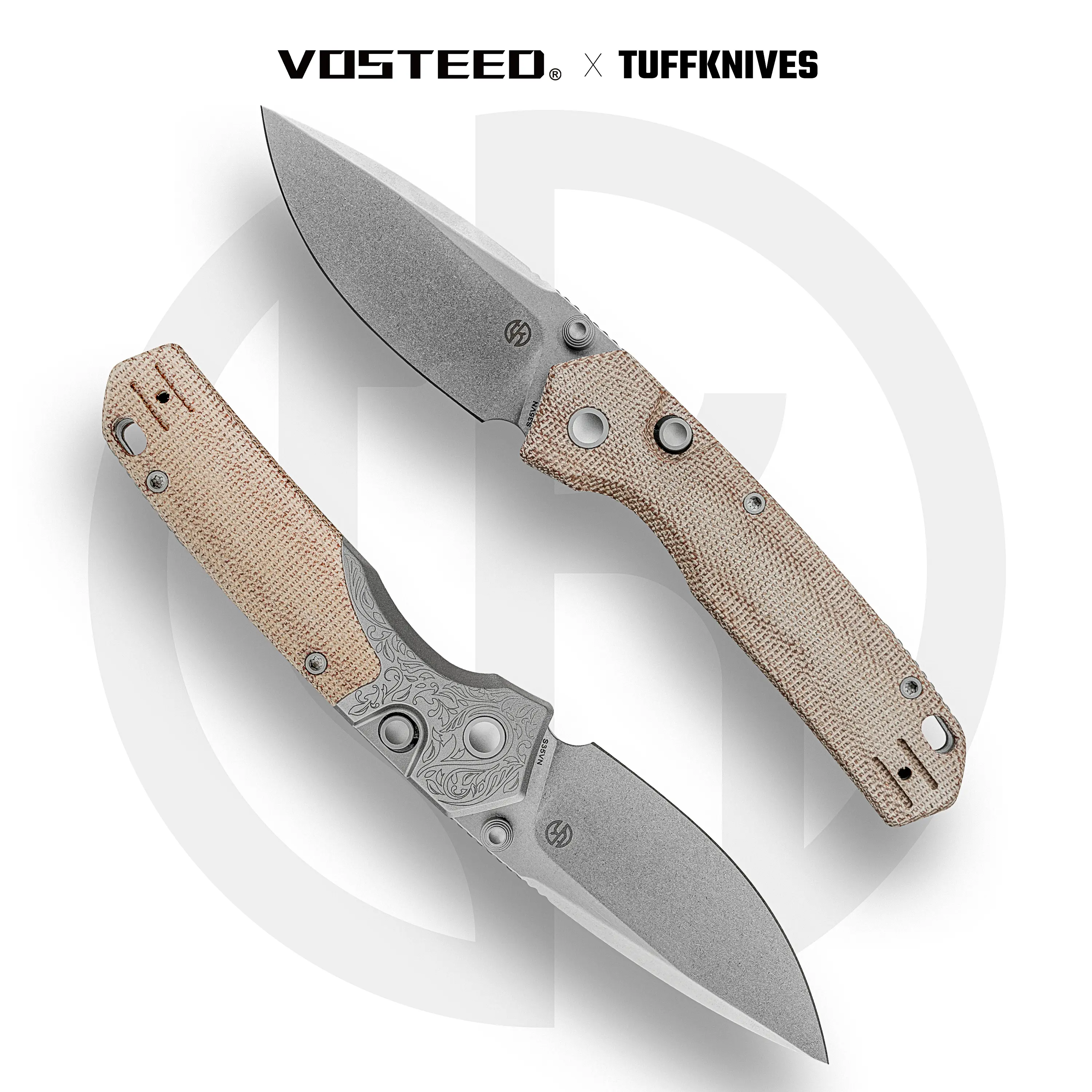 Vosteed Psyop 299 EDC Folding Knife – 2.99" S35VN Drop Point Blade, Norplex UltreX Micarta Handle, Top Liner Lock, Smooth Ceramic Bearing, Everyday Carry Tool