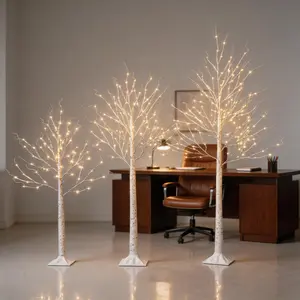 4FT/5FT/6FT LED Birch Tree Floor Lamps, Artificial Birch Trees with Lights, Ideal for Home Use, Perfect Props for Weddings, Birthdays, and Parties, Decorations for Proposals, Anniversaries, All Seasons, Christmas, Thanksgiving, and Halloween