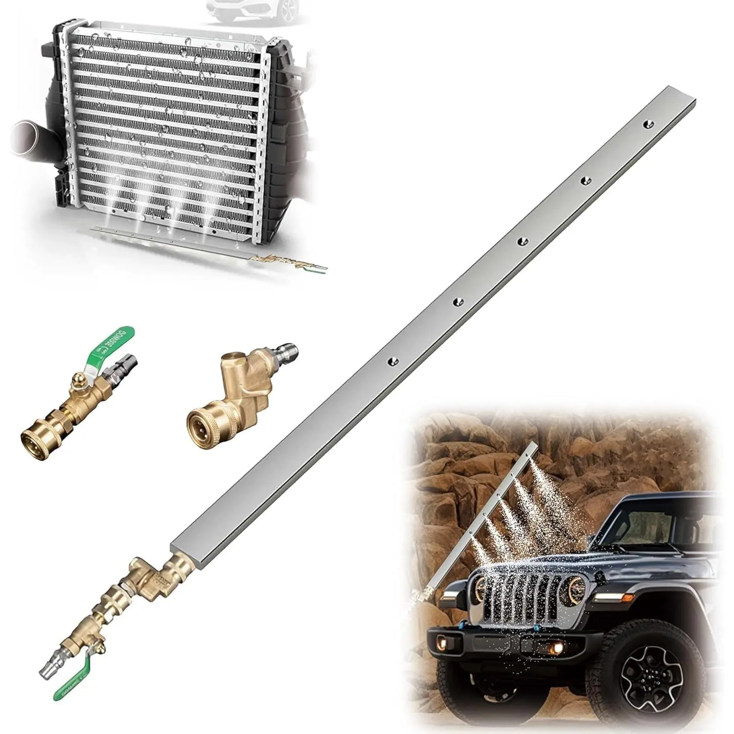 Adiator Wand, Pressure Washer Nozzle Tips, Car Radiator Wand, Pressure Washer Drain Cleaner,Car Radiator Pressure Tool for Cars,Trucks,Rv (24in)
