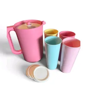 Pastel Pitcher 2L  & 4 Cups w seal Drinkware