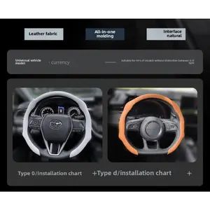 1PCS Premium Leather Car Steering Wheel Cover Universal Fit Anti-Slip Wear-Resistant Upgrade Comfortable Driving Experience