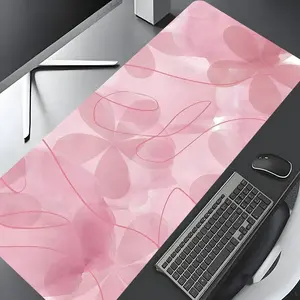 Floral Pattern Mouse Pad, Rectangle Gaming Mouse Pad, Non-slip Rubber Pad, Desktop Decoration Protective Pad for Home, Office, Desktop Computer Games, Desk Accessories