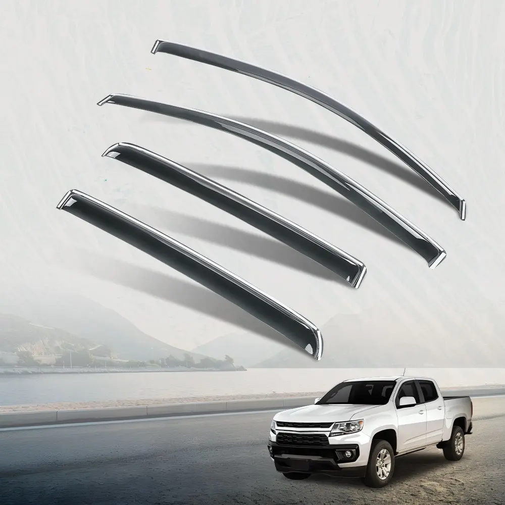Fit For 2015-2022 Chevy Colorado Canyon Crew Cab Rain Guards Window Vent Visors