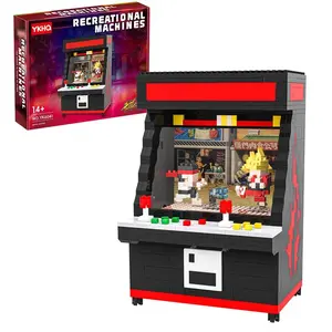 837PCS Retro Arcade Machine Building Blocks Set Classic Fighting Game Cabinet Model with Mini Figures Nostalgic Toy for Adults