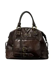 Leather Purses and Handbags for Women Vintage Handmade Real Leather Shoulder Bag Crossbody Satchel Purse with Strap Casual Commuter Bag