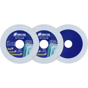 Diamond Glass Cutting Disc 4-Inch Saw Blade, Ultra-Thin Cut Off Wheel for Tile Ceramic Porcelain Marble 100mm (3 of Pack)