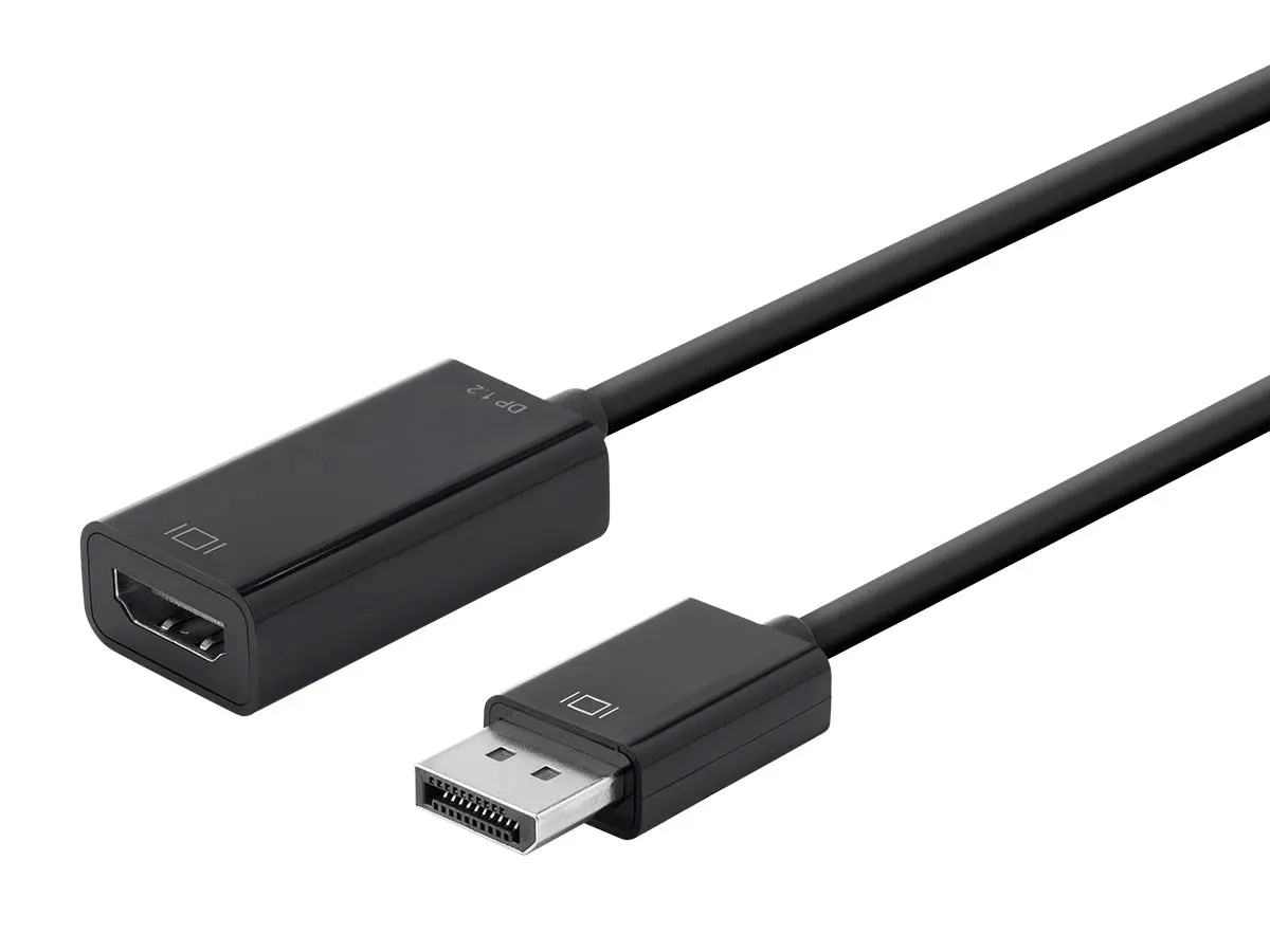 Monoprice 12781 Displayport 1.2A to 4K HDMI Active Adapter, Black