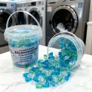 Long-Lasting Scent Laundry Beads (50 Pcs), Fragrance Detergent Beads, Concentrated Detergent, Clothes Cleaner, High-Efficiency Surface Active Agent