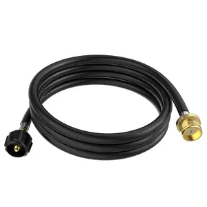 5FT Propane Hose Adapter, 1lb to 20lb LP Tank Converter, Propane Tank Adapter Hose, Portable Gas Grill Hose Appliance