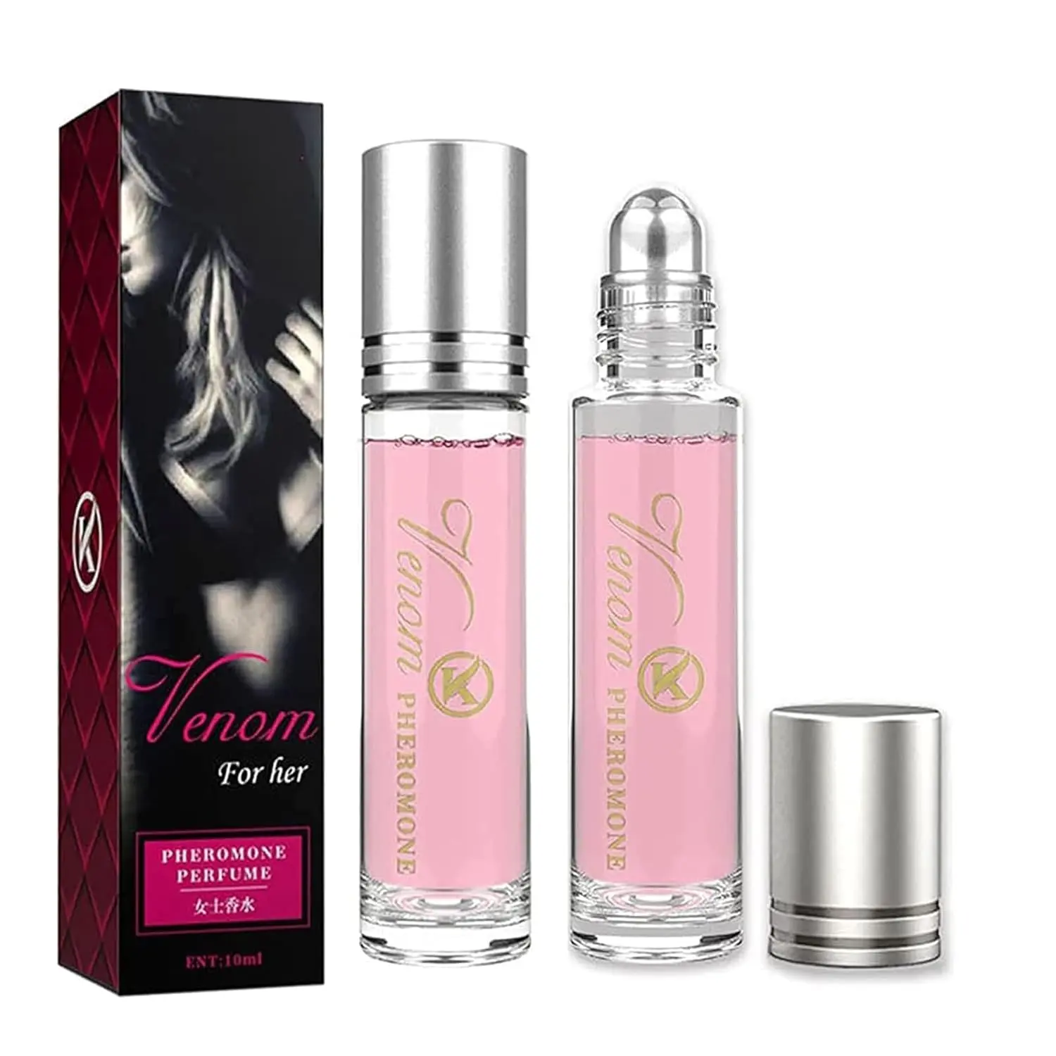 Vingtank Pheromones Perfumes for Women,Long Lasting Roll on Pheromone Perfume to Attract Men,Enhance Charm & Confidence(2Pcs x 0.35 oz)
