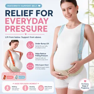 Prenatal support belt, shoulder strap, maternity support belt, U-shaped mid-to-late stage correction belt, fatigue relief waist support belt for women.