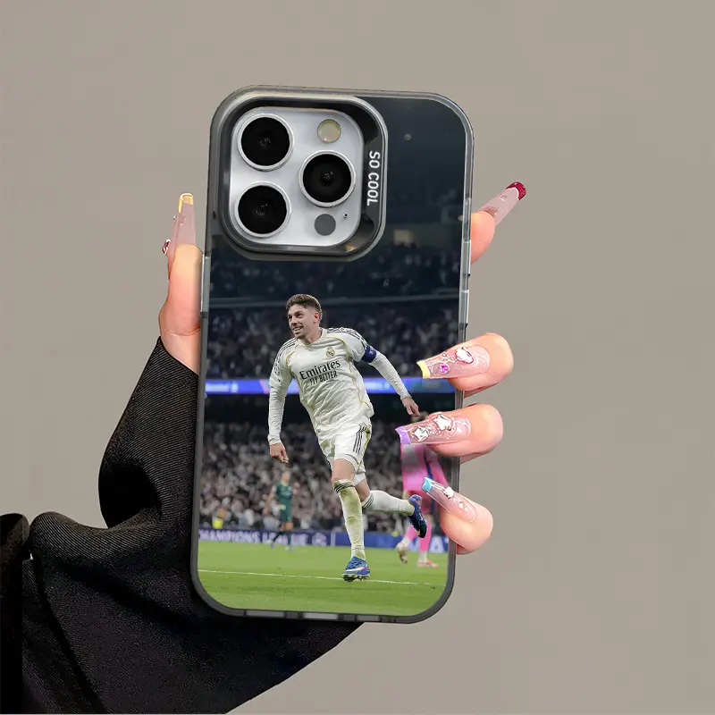 IPhone 17 Promax Valverde Phone Case Anti Drop Protective Case Suitable For iphone 16 15 14 13 SAMSUNG S26 S25 24 23 22 ULTRA Acrylic Football Phone Case