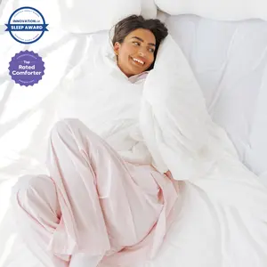 Mellow Sleep | CloudCool Cooling Blanket - Lightweight Breathable with Dual-Sided Silk Smooth & Cloud Soft Knit for Instant Cool Relief