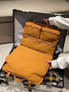 1pc  Solid color layered travel storage bag with multiple compartments, classified storage, zipper closure, lightweight material, luggage expansion tool suitable for business trips, clothing organization, super worry free storage bag