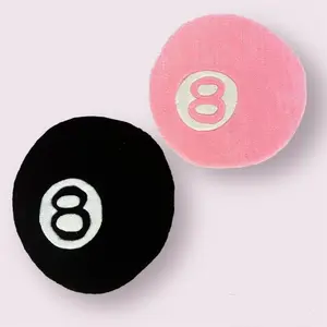 Tufted 8 Ball Rug - Geometric Pattern - Durable Construction - Neutral Color Scheme