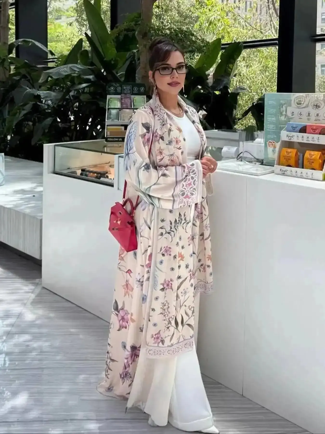 Elegant Printed Islamic Abaya Open Front Cardigan Long Robe Set, Abaya Dress Set, Abaya Hijab Set, Party Festival Beach Wear with Headscarf, Two-Piece Fashionable Loungewear, Everyday Hijab Outfit