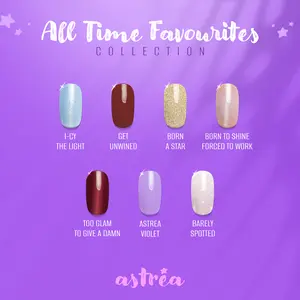 Astrea Nails - Astrea Favorites Semi-Cured Gel Nails Collection | Includes 20 DIY Gel Nail Stickers for Salon-Quality 2-Week Wear