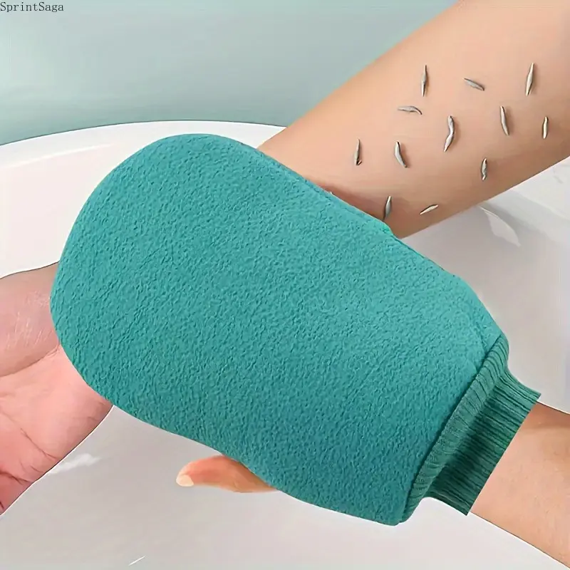 3pcs Exfoliating Bath Gloves - Dual-Sided Body Scrubber Shower Gloves with Rough & Soft Textures for Deep Cleaning, Easy-to-Use Bag Accessory for Sports & Outdoor Luggage Needs