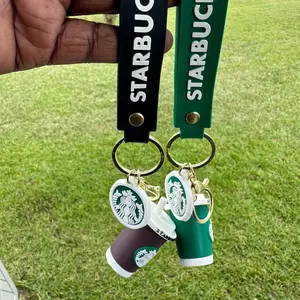 1 Starbucks keychain 1 Starbucks keychain