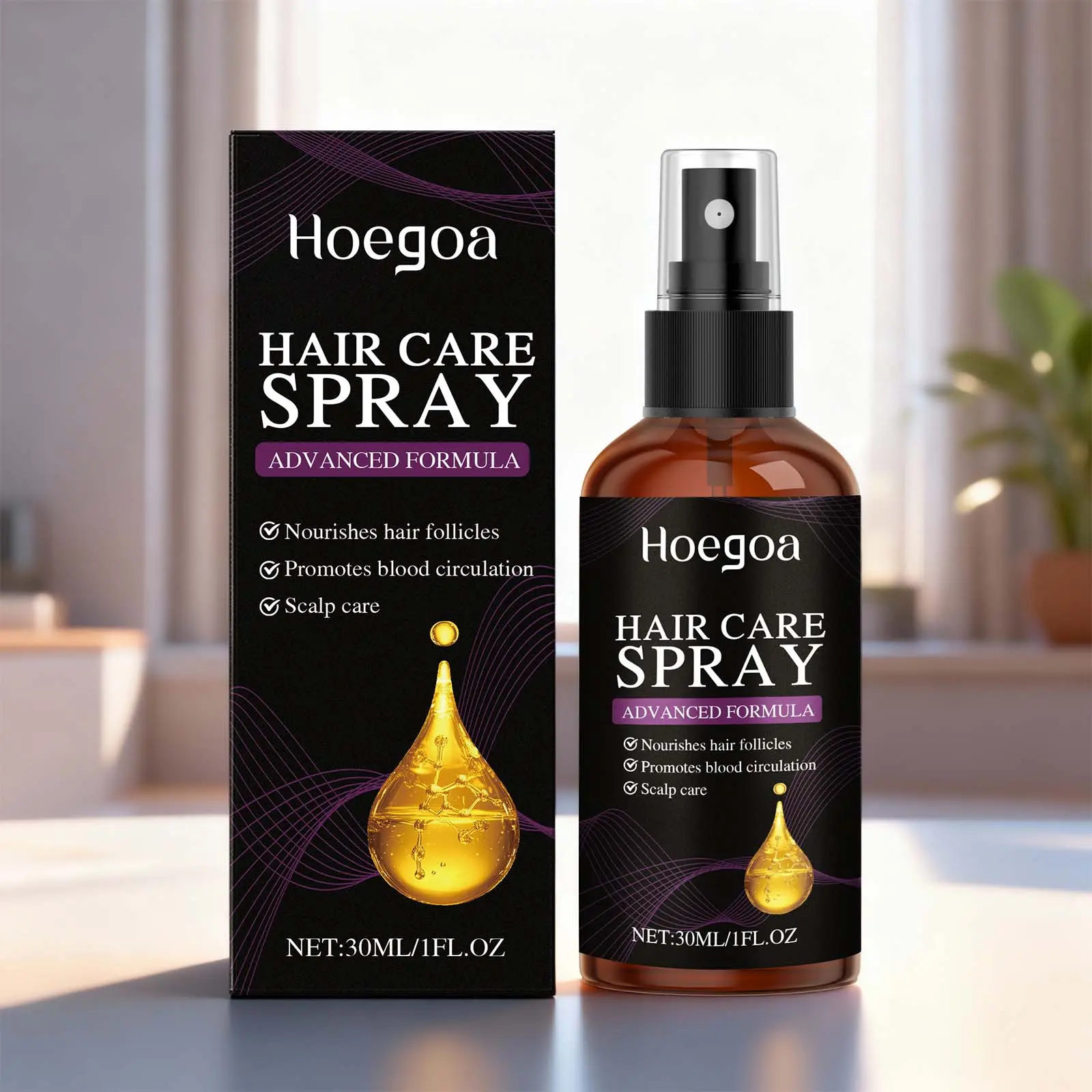 Hair Care Spray Nourishing Refreshing Non-Sticky Hair Moisturizing Hydrating Spray, Liquid Form, Flammable Aerosols Not Included