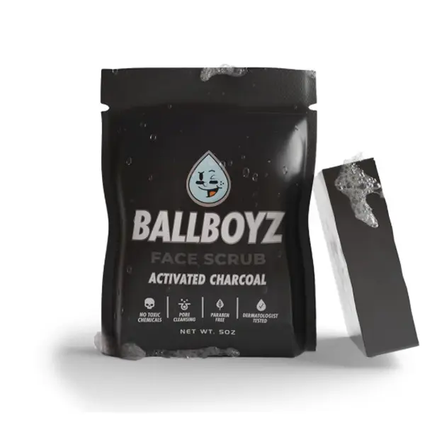 Ballboyz Honey & Clay Face Scrub with Oats for Teen Athletes - Gentle Daily Antibacterial Exfoliant, Deep Cleans Sweat, Detoxes Skin, Unclogs Pores, Supports Repair for Cruelty-Free Acne-Prone Skin