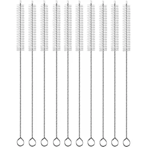 Cleaner Brush Extend 12 inch, Extra Wide 12mm diam Pipe Cleaners, Extra Long Brush for Sippy Cup, Water Bottle and Tubes, Drinking Cleaning Brush Set 10 Pack