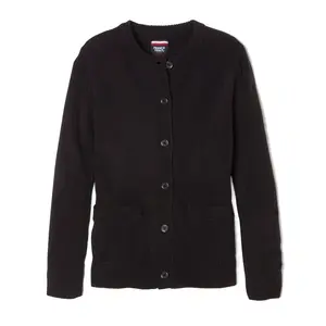 French Toast School Uniform Girls Crewneck Sweater Cardigan-Youth-BLACK-M78