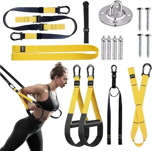 Home Resistance Training Kit, Resistance Trainer Exercise Straps with Handles, Door Anchor and Carrying Bag for Home Gym, Bodyweight Resistance Workout Straps