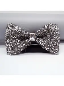 Full Sky Star Water Drills Korean Version Banquet Dress Wedding Bow Tie with Diamond Inlay Single Color Fashion Men's Diamond Bow Tie