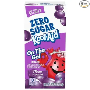 Kool-Aid Sugar-Free Grape On-The-Go Powdered Drink Mix 6 Count (Pack of 1)