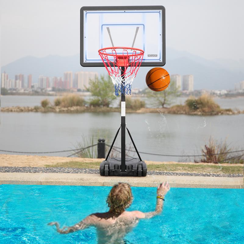 PEXMOR Pool Basketball Hoop & vplleyball Poolside, Portable for Swimming Pool, Upgraded Water Basketball Backboard Stand for Pool Indoor Outdoor