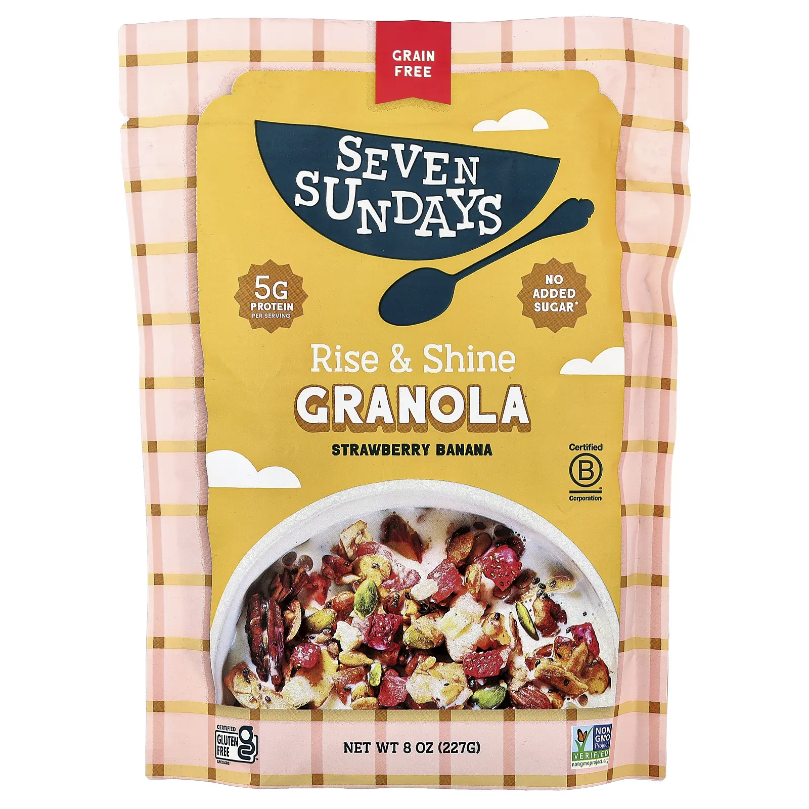 Seven Sundays Rise & Shine Granola, Strawberry Banana, 8 oz (227 g) Seven Sundays Rise & Shine Granola, Strawberry Banana, 8 oz (227 g)