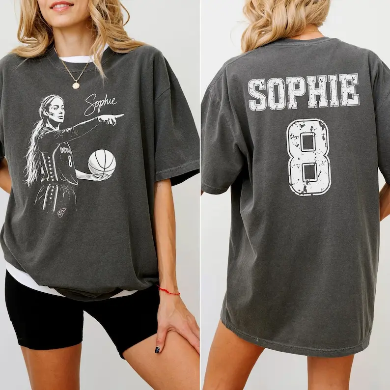 Sophii-e Cuning.ham #8 T-Shirt, Sophie Cunningham Point Signature Basketball Shirt, Front and Back Printed Fans, Pointing Meme Viral