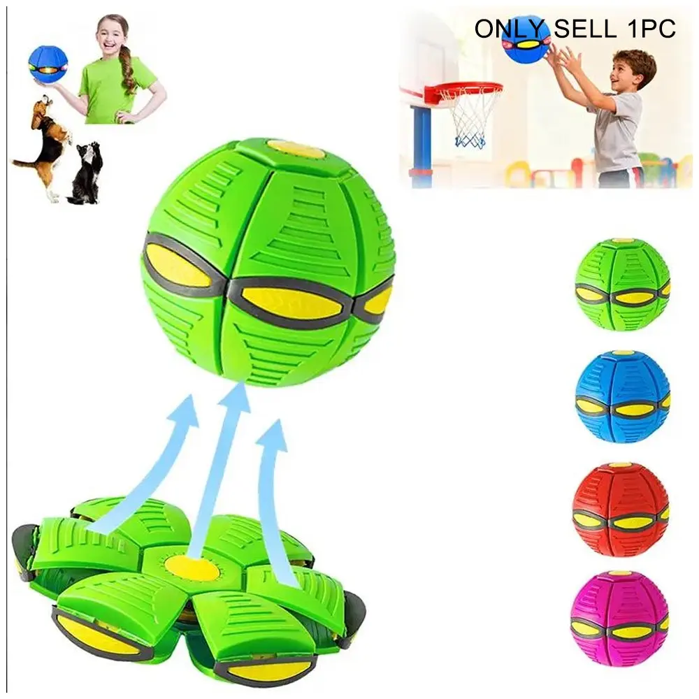 Kids Bouncing Ball, Bouncy Ball, Magic Flying Saucer Deformable Ball, Super Elastic, Anti‑crushing & Anti‑drop, Interactive Entertainment Ball, Ideal for Parent‑child Interaction and Multiple Scenarios, Trampoline Outdoor