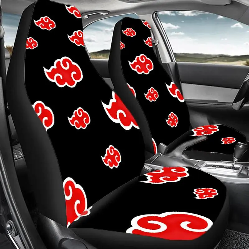 Anime Cloud Ninja Symbol Design Car Seat Cover, Automotive Seat Covers, Polyester Seat Covers, Durable Polyester Car Seat Protector, Universal Car Interior Accessories for Front & Rear Seats, Backseat Car Covers, Car Seat Decorative