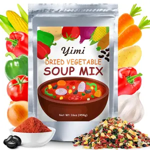 Yimi Spicy Ramen Toppings 16oz – Freeze Dried Vegetable Mix, Dry Veggie Flakes for Ramen, Soup & Quick Meals, Easy Homemade Cooking, Gift Ready