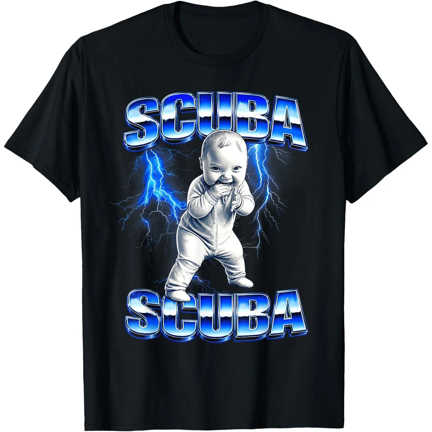 AI Baby Meme Trending Stupid Brainrot Scuba Dance Meme T-Shirt