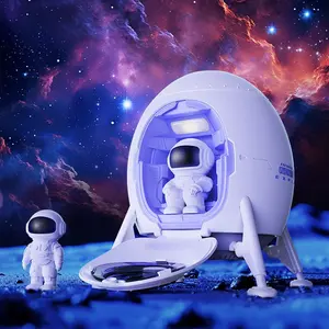 Astronaut Space Capsule Starry Sky Projector Lamp, Remote Control Timer, Kids Room Bedroom Ambiance Decor, Christmas Birthday Gift