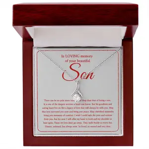 Celebrate Your Son’s Life With This Sterling Silver Necklace, A Heartfelt Keepsake To Honor His Memory And Cherish His Spirit Forever - AB30
