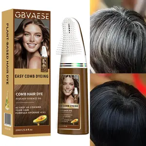 Hair dye comb disposable hair dye pen waterproof sweatproof easy to color portable fast replenishment color does not fall out