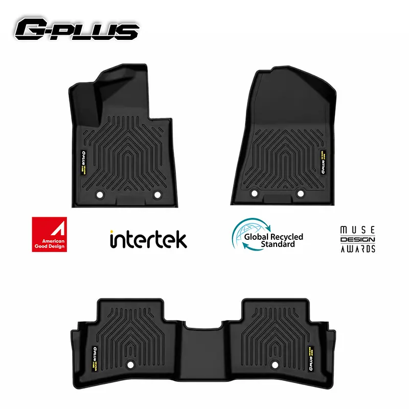Compatible with Hyundai Tucson2013-2026 Kia/Kona/Santa Fe / Elantra, TPE All Weather Custom Fit Car Mats Accessories, Front & 2nd Row Floor Liners Set