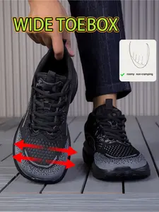 Couple Wide Fit Mesh Running Shoes, Breathable Comfort Flat Walking Shoes, Wide Toe Long Lasting, Casual Leisure, Suitable for Wide Feet
