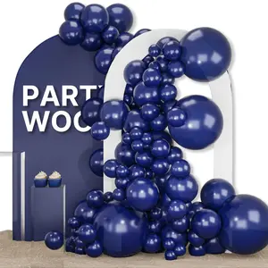 PartyWoo Navy Blue Balloons 155pcs Different Sizes of 18 12 10 5 Inch Dark Blue Balloon Arch Kit Garland for Graduation Wedding Sports Baby Shower Birthday Bachelorette Party Decorations Blue-Z90