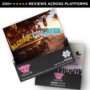 What The Puzzles – Alcohol You Later I 1000 Piece Jigsaw Puzzle for Adults, Premium Funny Gift, Non-Glare Puzzle with Hidden Details